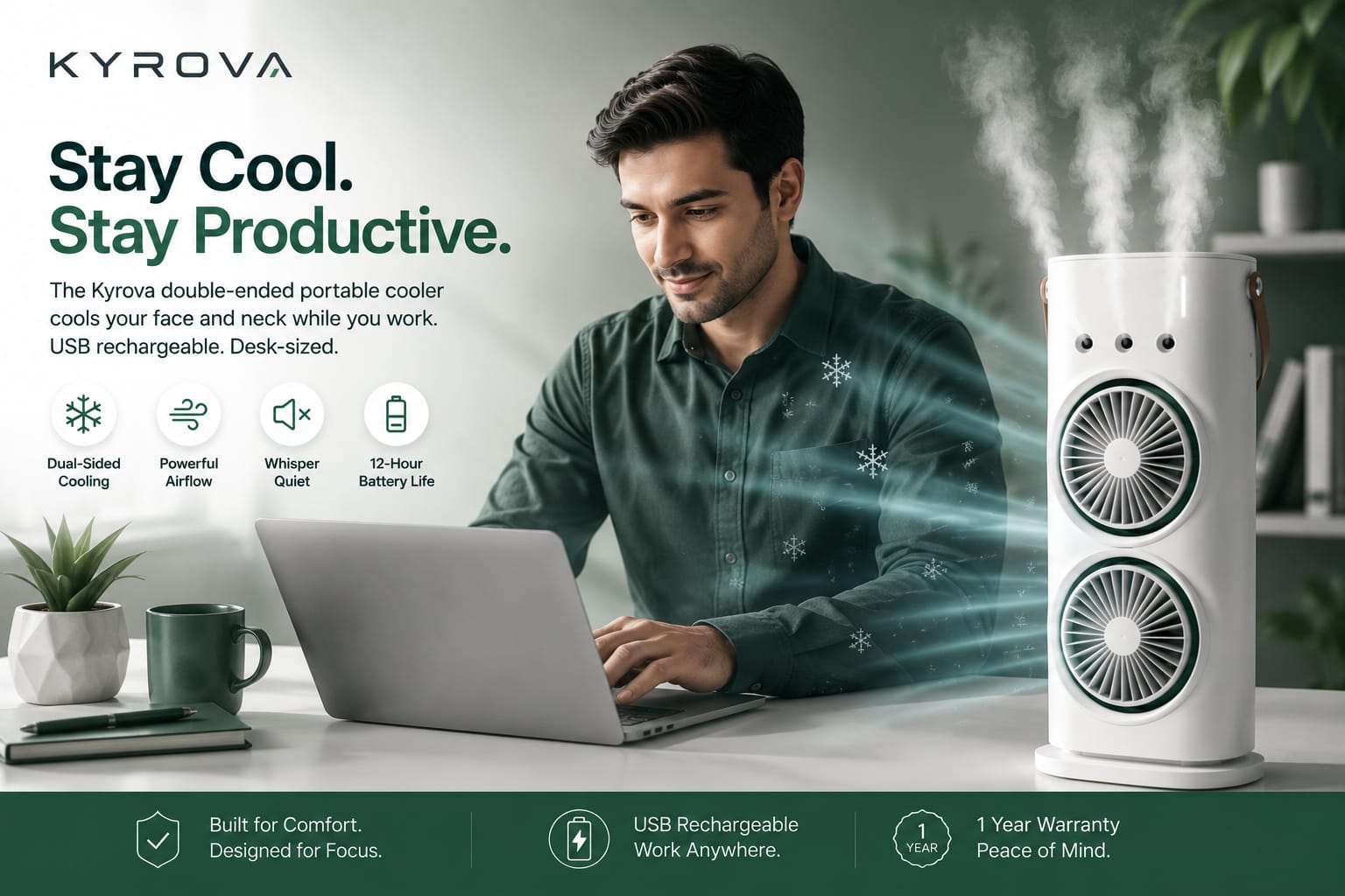Arctic Breeze Pro- Personal Air Cooler and Mist Fan